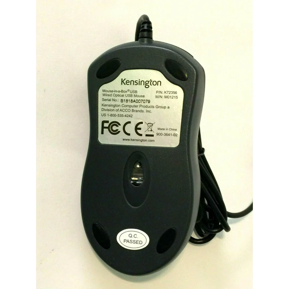Kensington Mouse-in-a-Box K72356US Optical Mouse Brand New in Box Works Wired